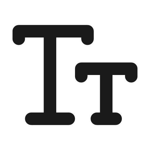 Text size outline icon, outline style, from Flowbite Icons