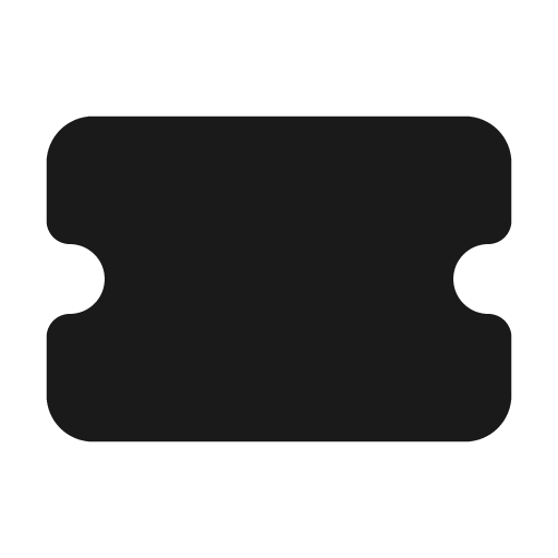 Ticket solid icon, filled style, from Flowbite Icons