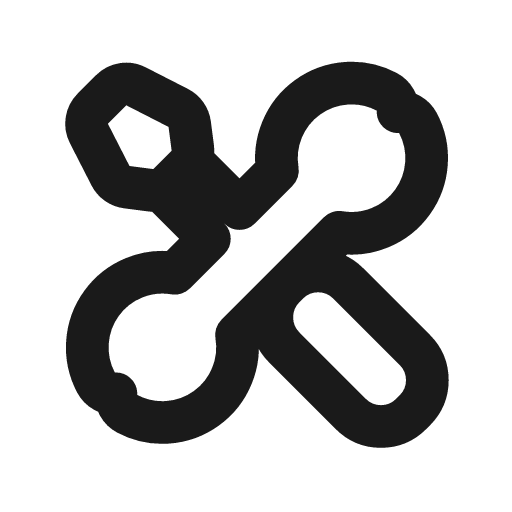 Tools outline icon, outline style, from Flowbite Icons