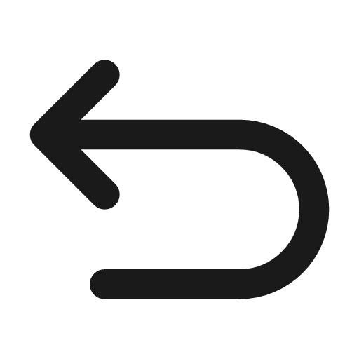 Undo outline icon, outline style, from Flowbite Icons