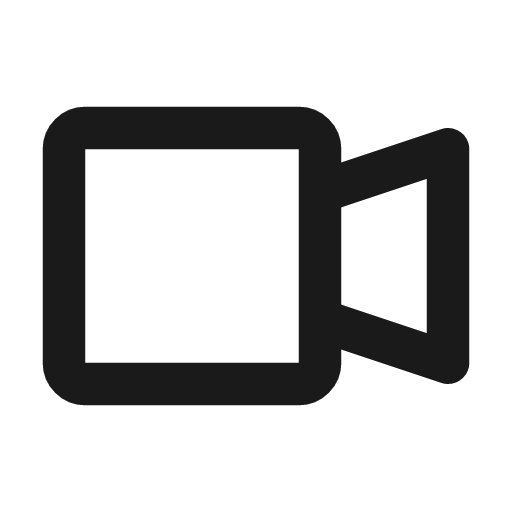 Video camera outline icon, outline style, from Flowbite Icons