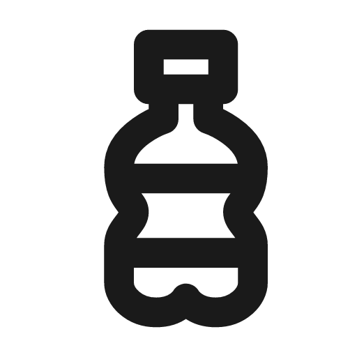 Water bottle outline icon, outline style, from Flowbite Icons