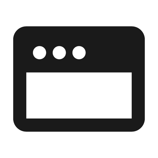 Window solid icon, filled style, from Flowbite Icons