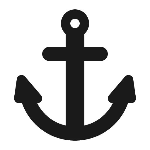 Anchor icon, solid style, from Fluent Emoji High Contrast