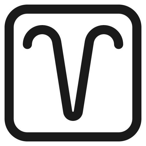 Aries icon, solid style, from Fluent Emoji High Contrast