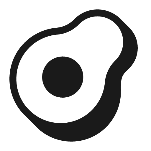 Avocado icon, solid style, from Fluent Emoji High Contrast