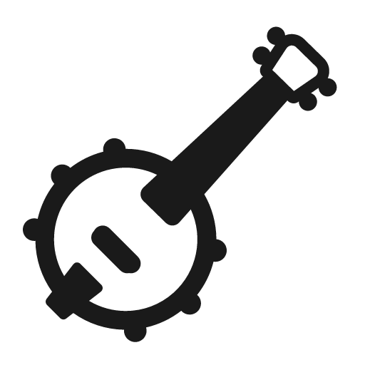 Banjo icon, solid style, from Fluent Emoji High Contrast