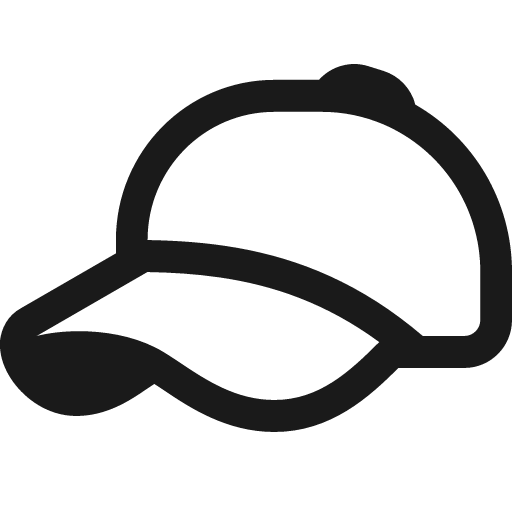 Billed cap icon, solid style, from Fluent Emoji High Contrast