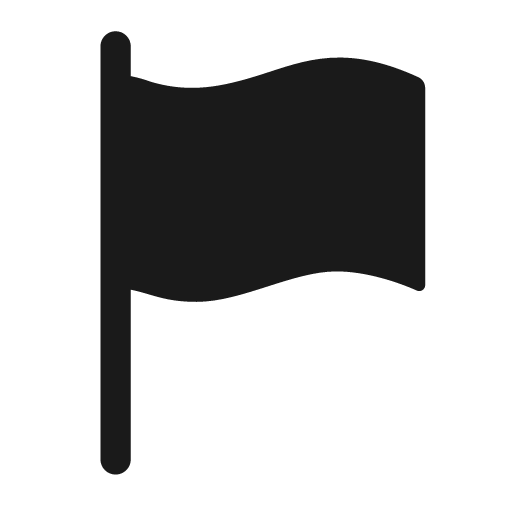 Black flag icon, solid style, from Fluent Emoji High Contrast