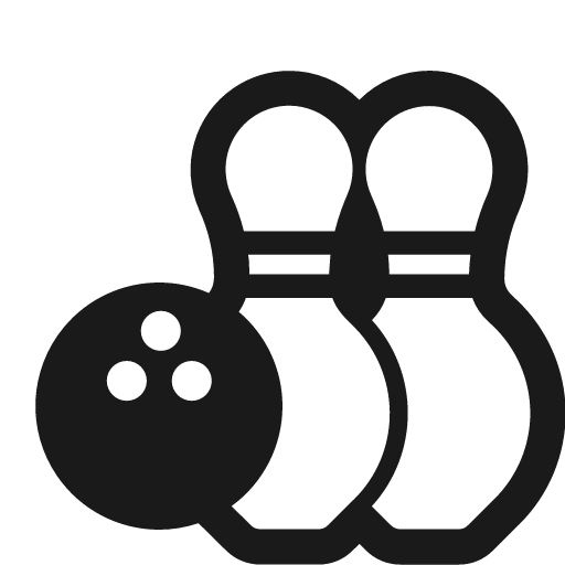 Bowling icon, solid style, from Fluent Emoji High Contrast