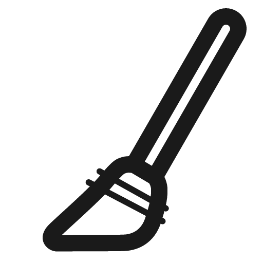 Broom icon, solid style, from Fluent Emoji High Contrast