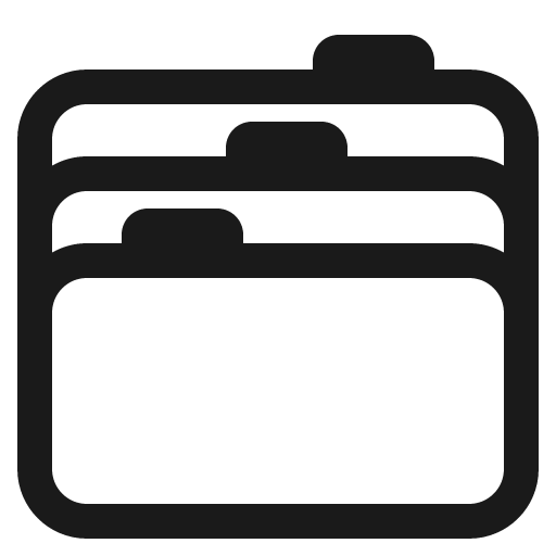 Card index dividers icon, solid style, from Fluent Emoji High Contrast