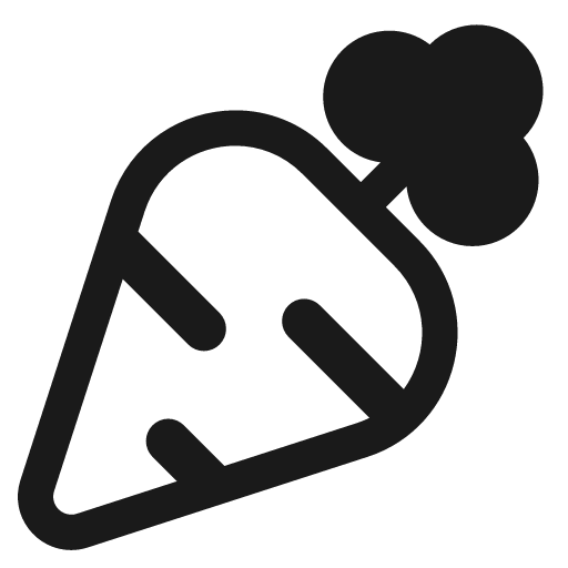 Carrot icon, solid style, from Fluent Emoji High Contrast