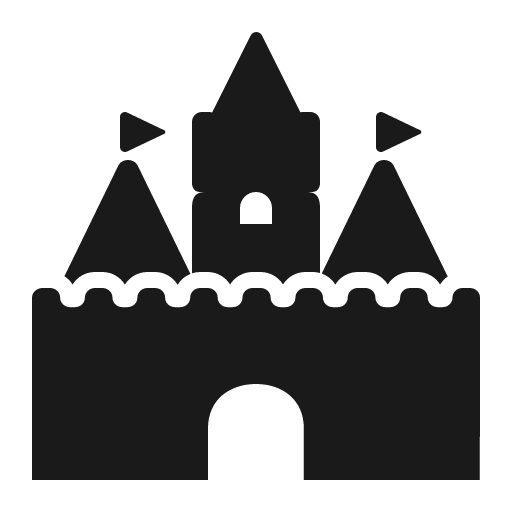 Castle icon, solid style, from Fluent Emoji High Contrast