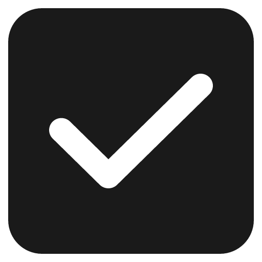 Check box with check icon, solid style, from Fluent Emoji High Contrast