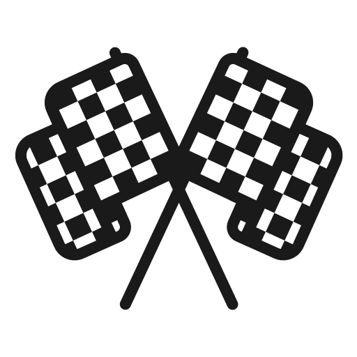 Chequered flag icon, solid style, from Fluent Emoji High Contrast