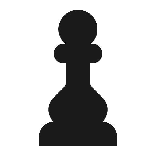 Chess pawn icon, solid style, from Fluent Emoji High Contrast