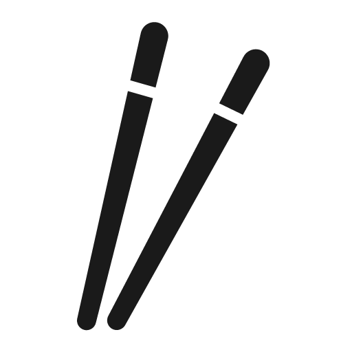 Chopsticks icon, solid style, from Fluent Emoji High Contrast