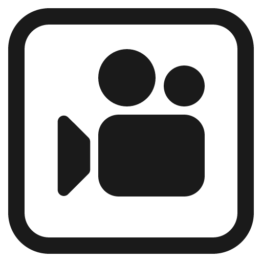 Cinema icon, solid style, from Fluent Emoji High Contrast