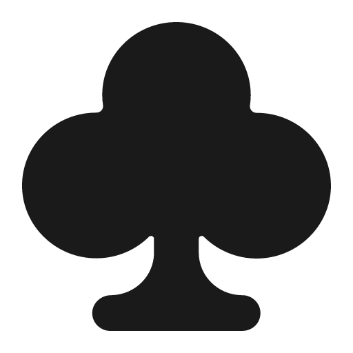 Club suit icon, solid style, from Fluent Emoji High Contrast