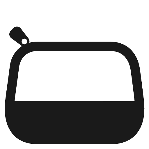Clutch bag icon, solid style, from Fluent Emoji High Contrast