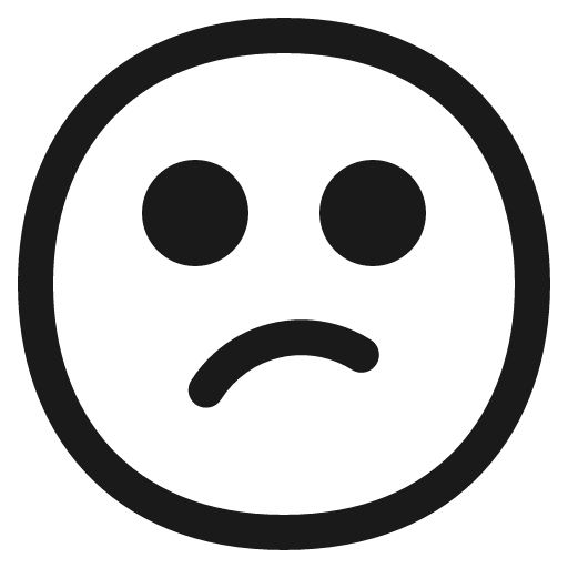 Confused face icon, solid style, from Fluent Emoji High Contrast