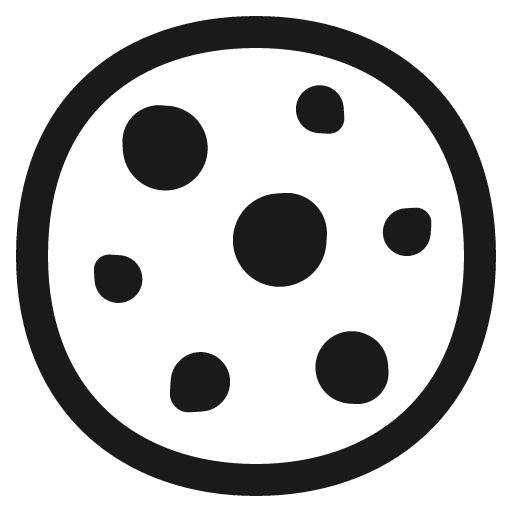 Cookie icon, solid style, from Fluent Emoji High Contrast