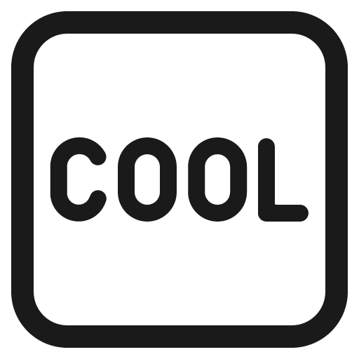Cool button icon, solid style, from Fluent Emoji High Contrast