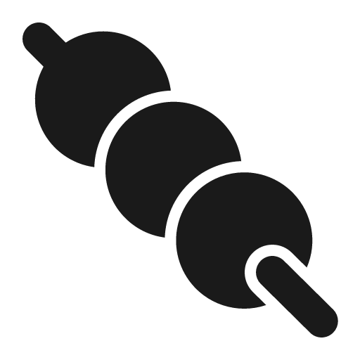 Dango icon, solid style, from Fluent Emoji High Contrast