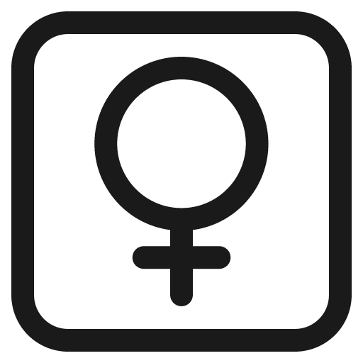 Female sign icon, solid style, from Fluent Emoji High Contrast
