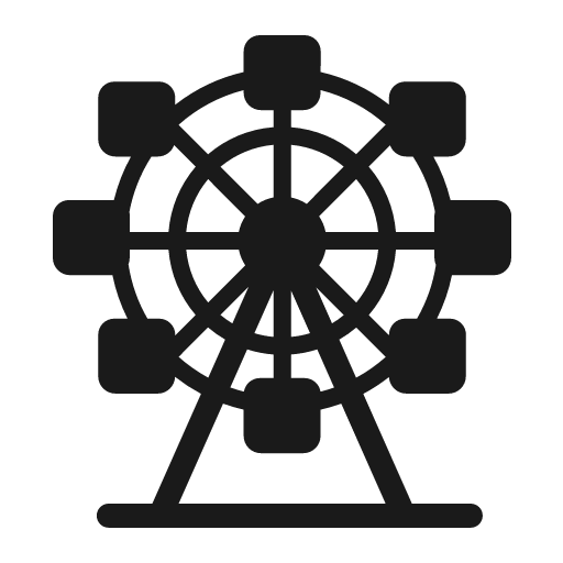 Ferris wheel icon, solid style, from Fluent Emoji High Contrast