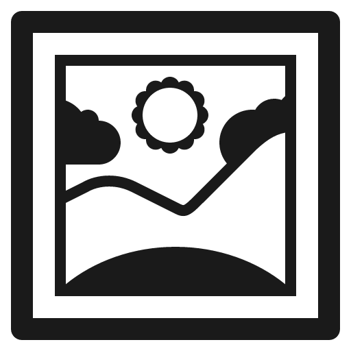 Framed picture icon, solid style, from Fluent Emoji High Contrast