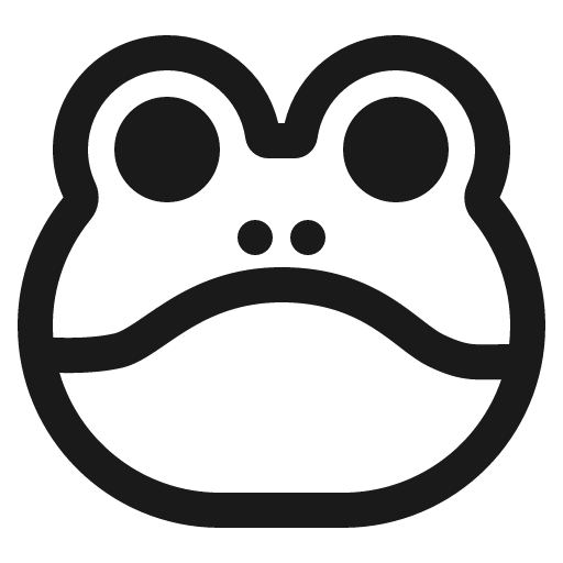 Frog icon, solid style, from Fluent Emoji High Contrast