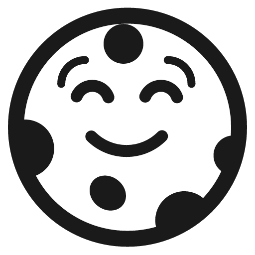 Full moon face icon, solid style, from Fluent Emoji High Contrast