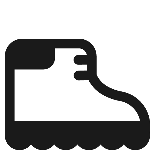 Hiking boot icon, solid style, from Fluent Emoji High Contrast