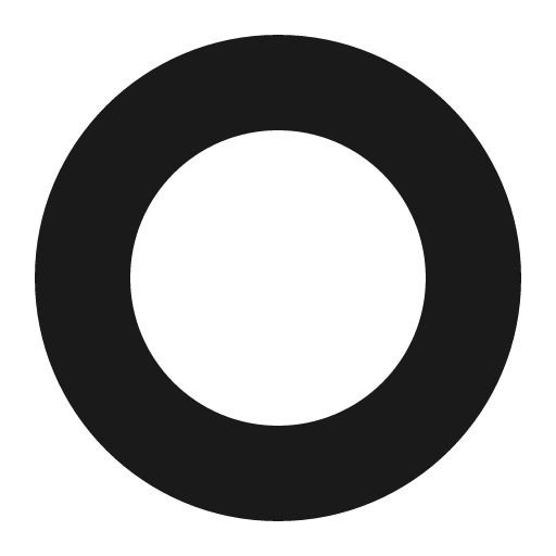 Hollow red circle icon, solid style, from Fluent Emoji High Contrast