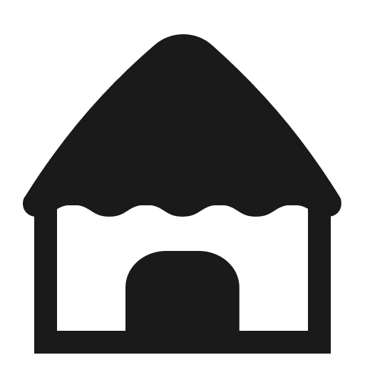 Hut icon, solid style, from Fluent Emoji High Contrast