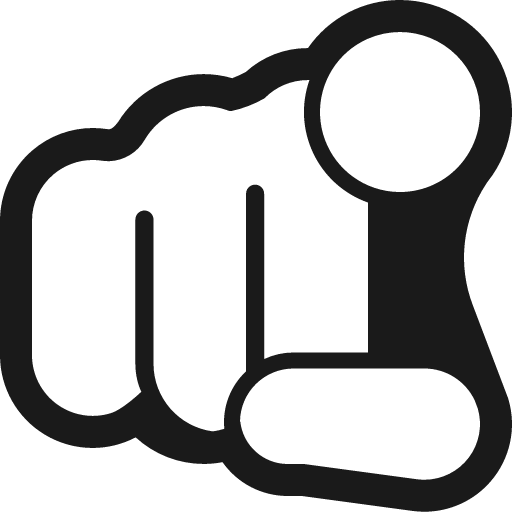 Index pointing at the viewer icon, solid style, from Fluent Emoji High Contrast