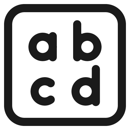 Input latin lowercase icon, solid style, from Fluent Emoji High Contrast