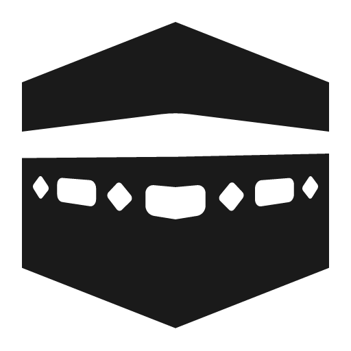 Kaaba icon, solid style, from Fluent Emoji High Contrast