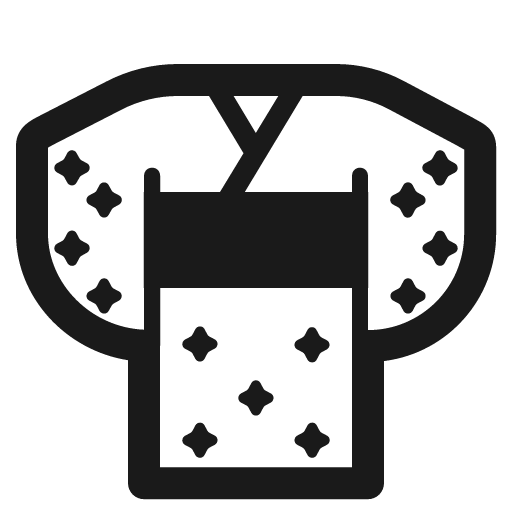 Kimono icon, solid style, from Fluent Emoji High Contrast