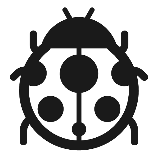 Lady beetle icon, solid style, from Fluent Emoji High Contrast