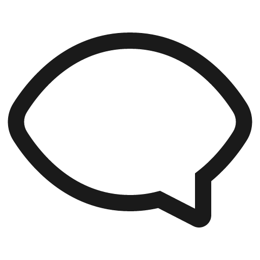 Left speech bubble icon, solid style, from Fluent Emoji High Contrast