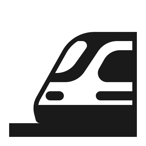 Light rail icon, solid style, from Fluent Emoji High Contrast
