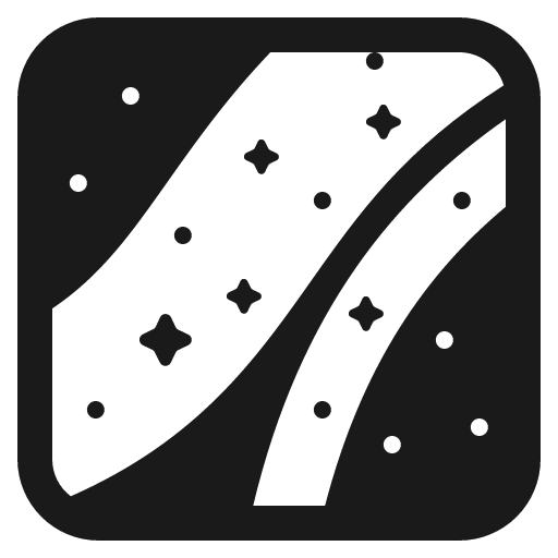 Milky way icon, solid style, from Fluent Emoji High Contrast