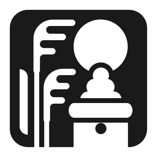 Moon viewing ceremony icon, solid style, from Fluent Emoji High Contrast
