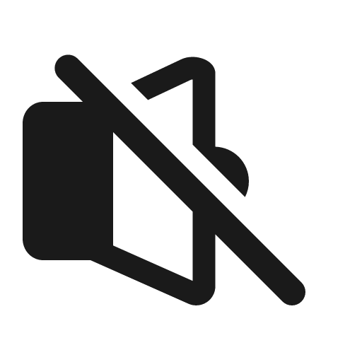 Muted speaker icon, solid style, from Fluent Emoji High Contrast