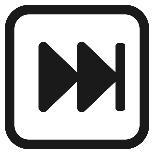Next track button icon, solid style, from Fluent Emoji High Contrast
