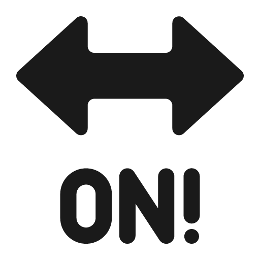 On arrow icon, solid style, from Fluent Emoji High Contrast