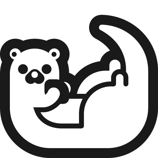 Otter icon, solid style, from Fluent Emoji High Contrast